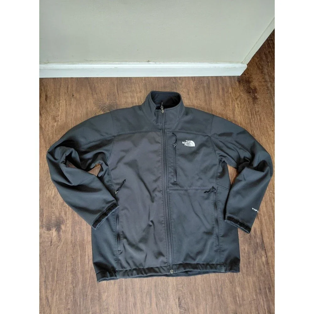 The North Face Mens Apex Bionic Jacket Softshell Fleece Lined Mens Sz M Black